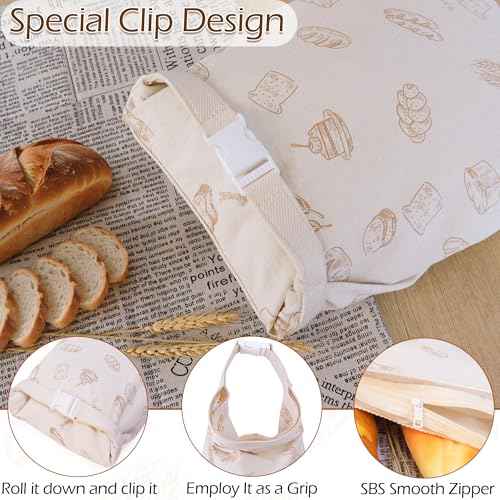 2 Pack Reusable Linen Bread Bags for Sourdough & Homemade Bread (2 Count)