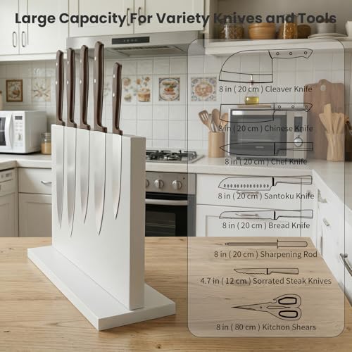 White Magnetic Knife Holder
