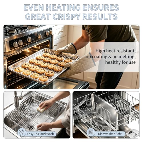 Stainless Steel Baking Sheet with Rack Set