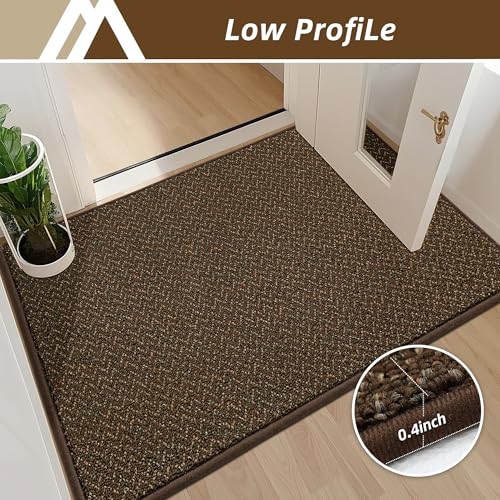 Dirt Trapper Door Mat 32"x48" Non Slip Washable Brown (1536 sq in)