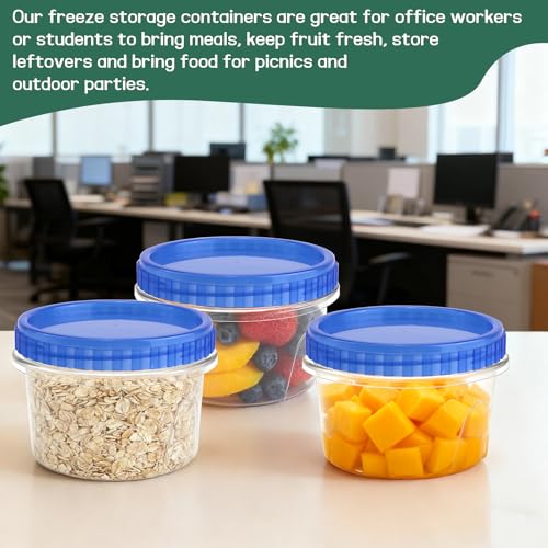 12 Pack Freezer Containers with Screw On Lids (12 Count)