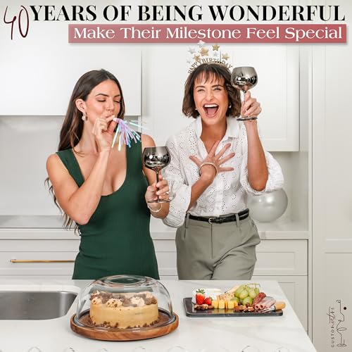 40th Birthday Wine Glass (40 Count)