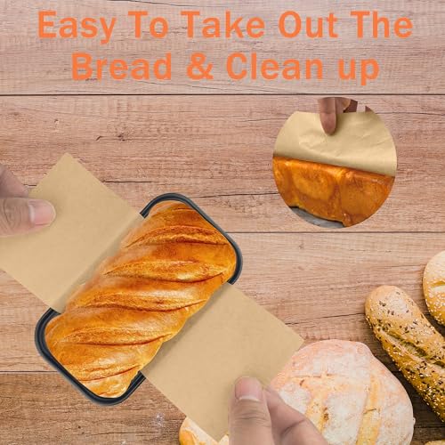 100 Pcs Mini Loaf Pan Liners for Baking Bread Pans 6x3 in Parchment (100 Count)