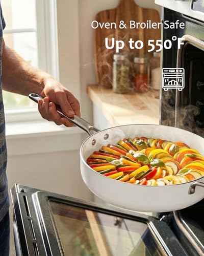Ceramic Cookware Set Nonstick Pots and Pans Set Oven & Dishwasher Safe