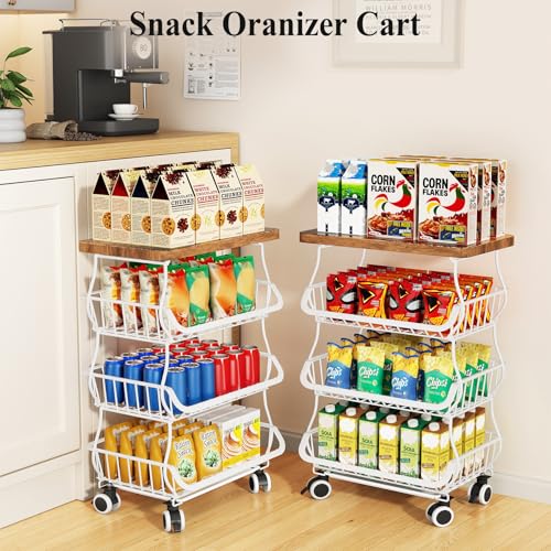 4 Tier Fruit and Vegetable Basket Stand for Kitchen