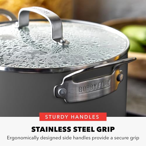 x Bobby Flay 6QT Stockpot with Glass Lid