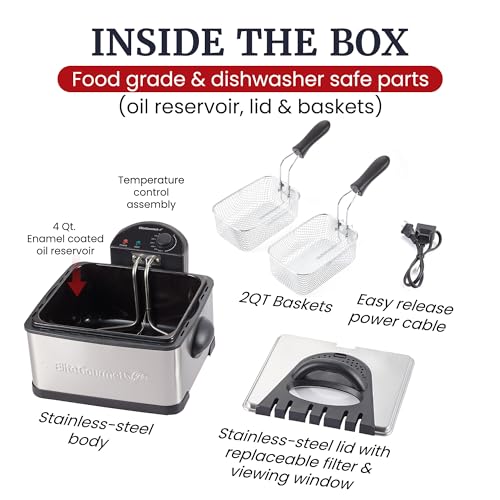 4.5Qt Deep Fryer (2 Baskets)