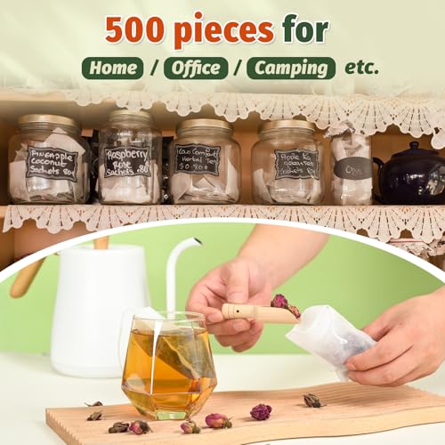 Empty Tea Bags for Loose Leaf Tea (500 Count)