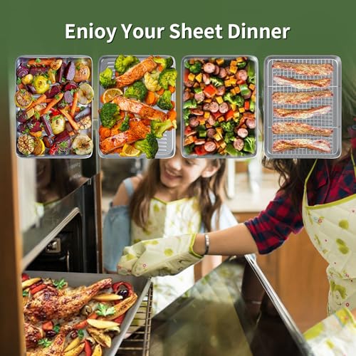 Baking Sheet with Cooling Wire Rack Set