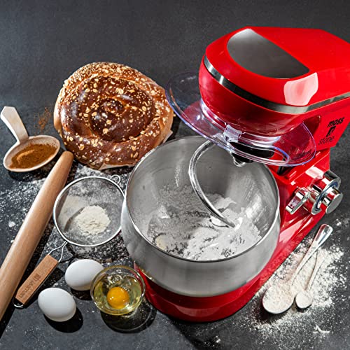 Stand Mixer 6 Speed Electric Mixer With 5.5 Quart Stainless Steel Mixing Bowl