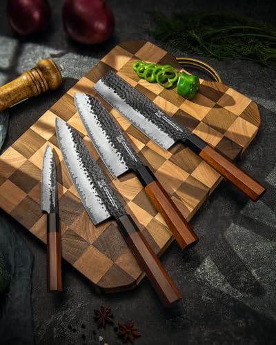 Japanese Knife Set with Block (4 Count)