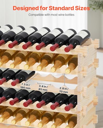 96 Bottle Stackable Modular Wine Rack