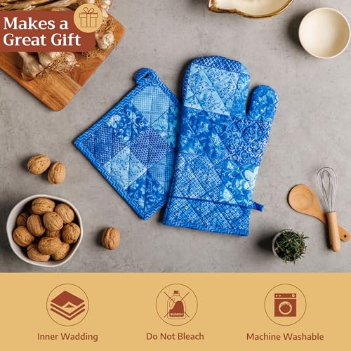 100% Cotton Oven Mitt & Pot Holder Set (2 Count)