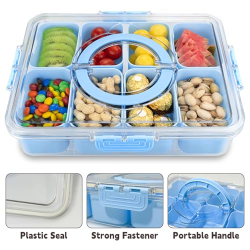 Divided Serving Tray with Lid and Handle (2 Count)