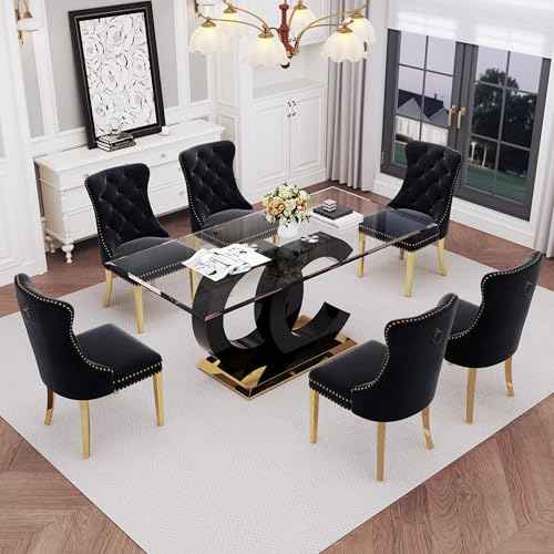 7 Piece Glass Dining Table Set for 6 (7 Count)