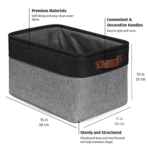 15x11in Canvas Storage Baskets 3 Pack (3 Count)