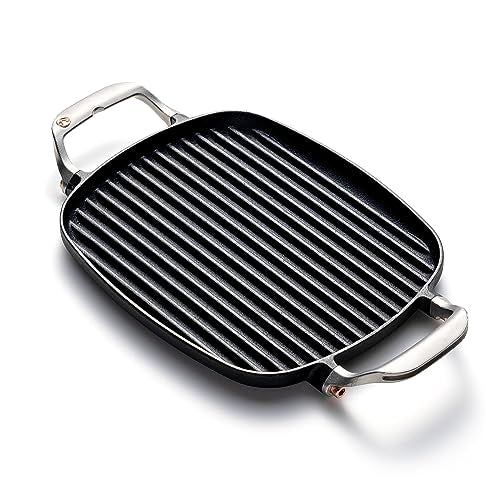 Cast Iron Grill Pan With Ridges 8.5” x 14.25” x 1.5”