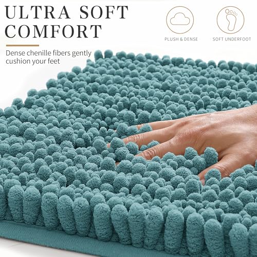 Bathroom Rugs Non Slip Washable 24x17 Inch