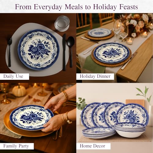 12 Piece Porcelain Dinnerware Set for 4