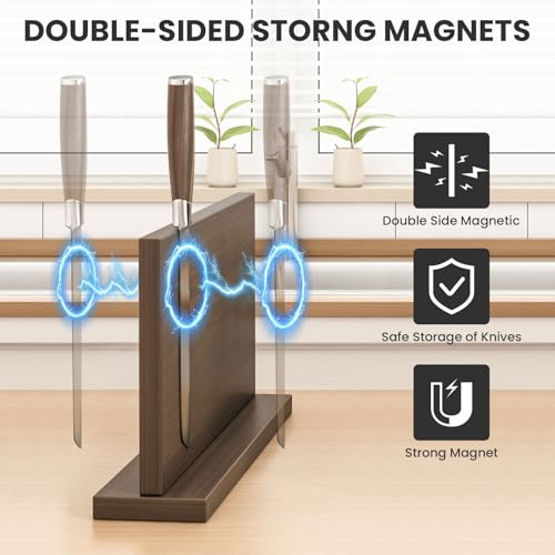 Large Magnetic Knife Block Without Knives
