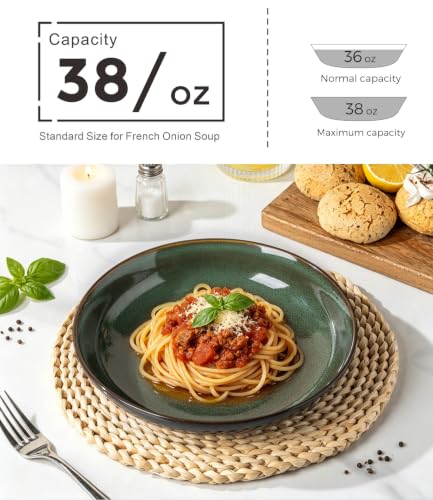 9.0" Ceramic Pasta Bowls Set of 6 (4 Count)