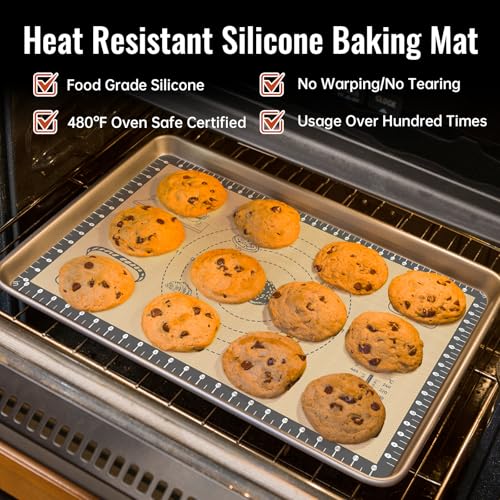 Silicone Macaron Baking Mat with 10 Easy Recipes