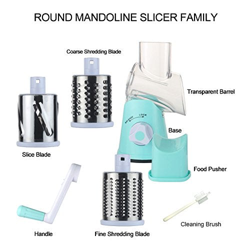 Cambom Rotary Cheese Grater Hand Crank Cheese Shredder for Fresh Cheese