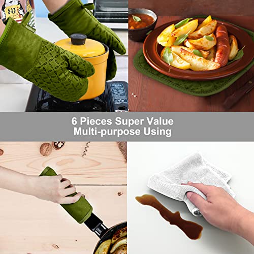 Oven Mitts and Pot Holders 6pcs Set