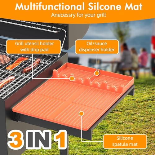 Silicone Griddle Tool Mat for Flat Top Grills (2 Count)