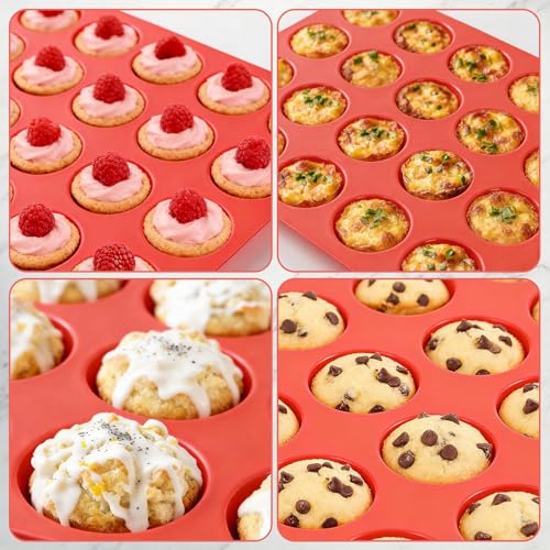 Silicone Muffin Pan Mini 24 Cups