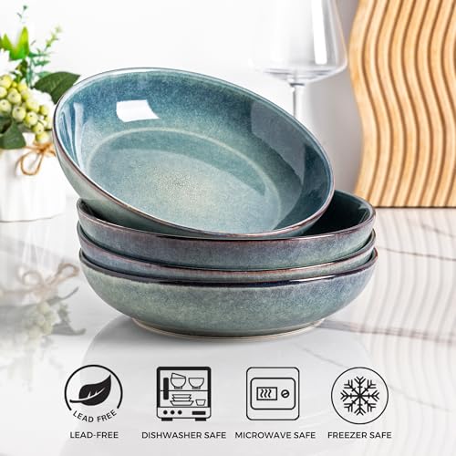 8.5’’ Ceramic Pasta Bowls Set of 4 (4 Count)