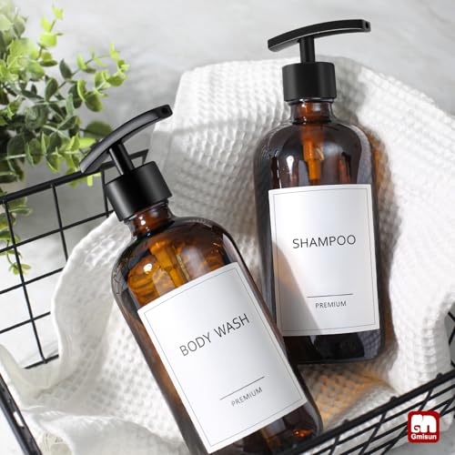 Amber Glass Soap Dispenser (2 Count)
