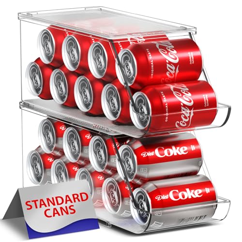 Soda Can Organizer for Fridge & Freezer (2 Count)