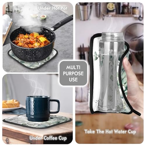 Sage Green Eucalyptus Oven Mitts and Pot Holders Sets (2 Count)