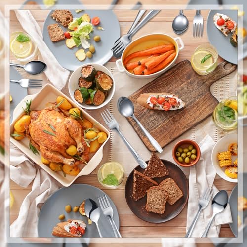 100 Pieces Forks and Spoons Silverware Set Stainless Steel Dinner (100 Count)