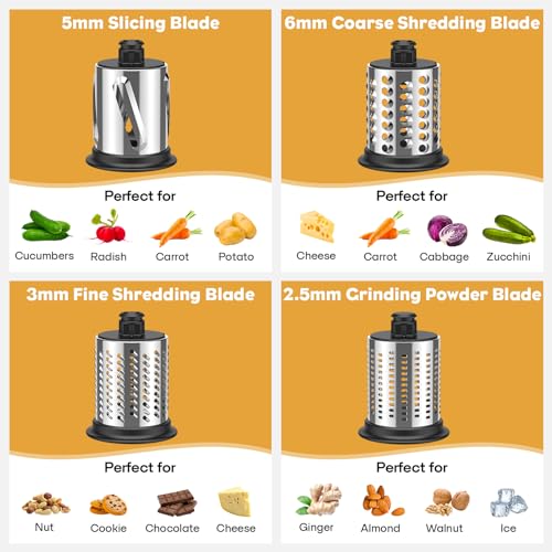 Metal Meat Grinder and Cheese Grater Set for KitchenAid Mixers (2 Count)