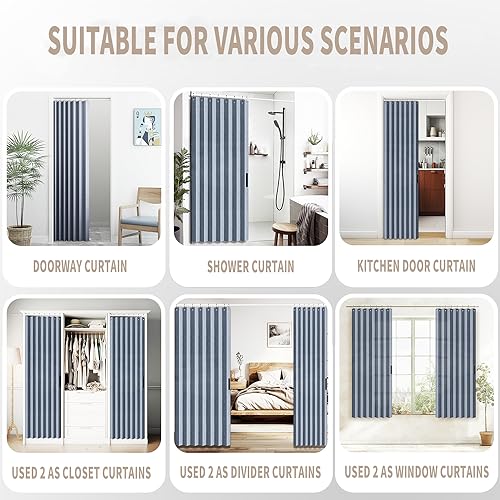 Accordian Style Door Curtains for Bedroom
