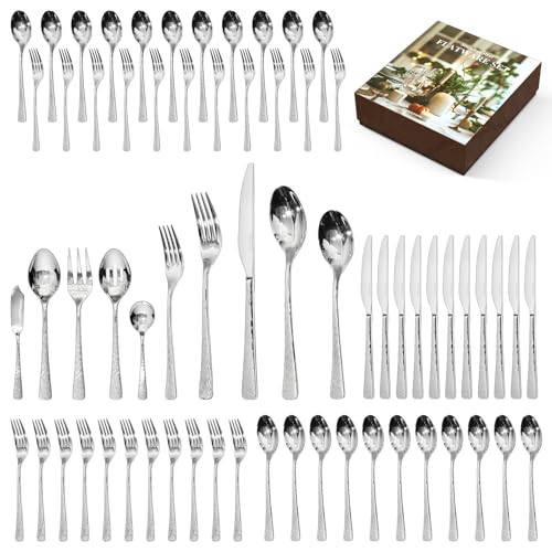 Silverware Set with Serving Utensils (65 Count)