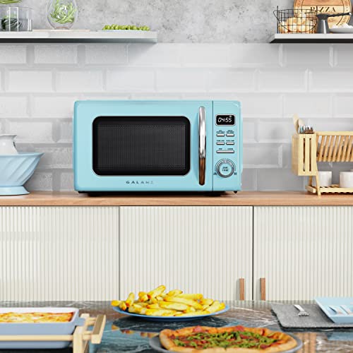 GLCMKZ07BER07 Retro Countertop Microwave Oven with Auto Cook & Reheat