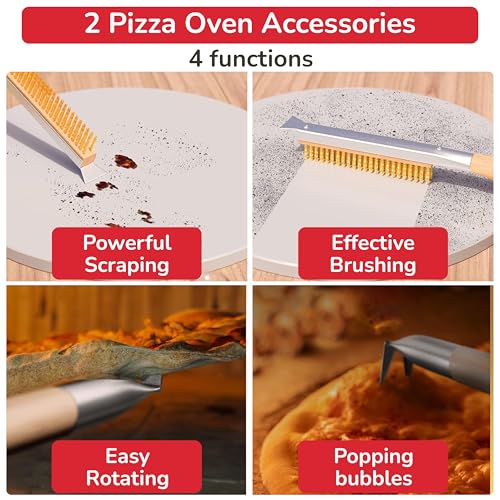 Pizza Oven Brush with Scraper