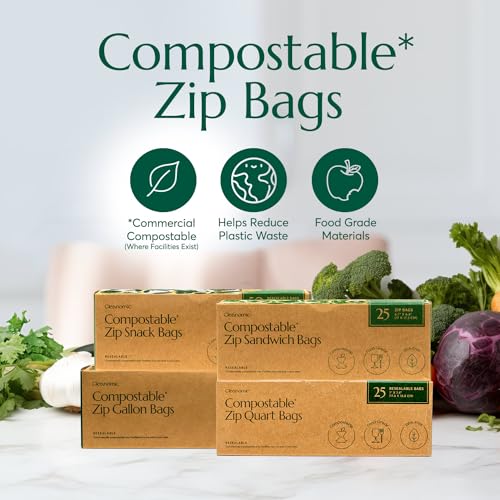Compostable Zip Sandwich Bags (125 Count)