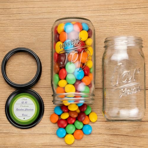 Wide Mouth Mason Jars 32 oz 12 Pack