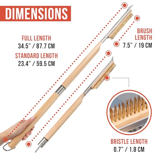 Pizza Oven Brush with Scraper