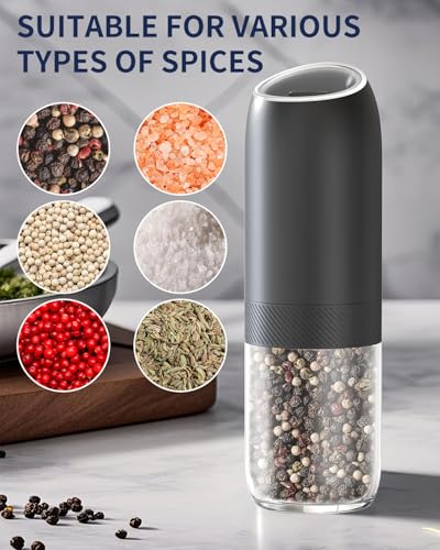 Gravity Electric Salt and Pepper Grinder Set (2 Count)