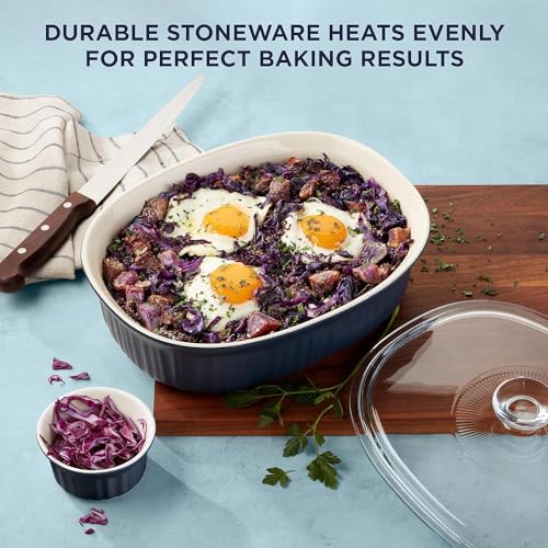 Ceramic Bakeware Set with Lids Chip and Crack Resistant Stoneware Baking Dish