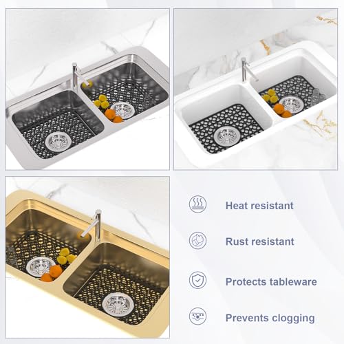 TOOVEM 2PCS Kitchen Sink Mats (2 Count)