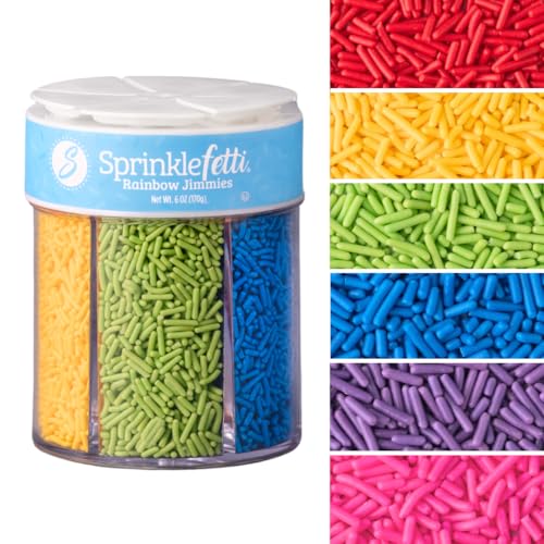 Rainbow Jimmies Sprinkles for Baking & Decorating (6.45 Ounce)