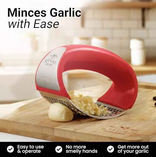 Stainless Steel Garlic Press Rocker Set
