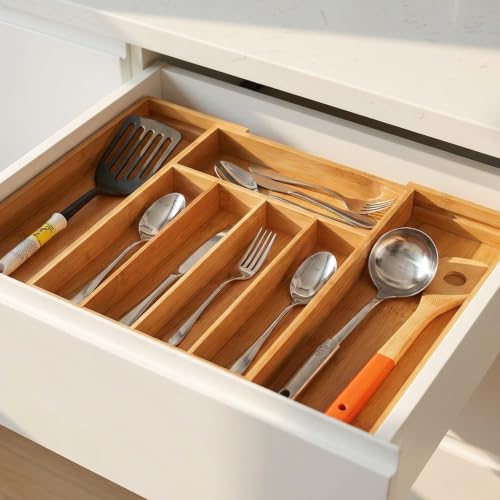 Bamboo Cutlery Silverware Tray
