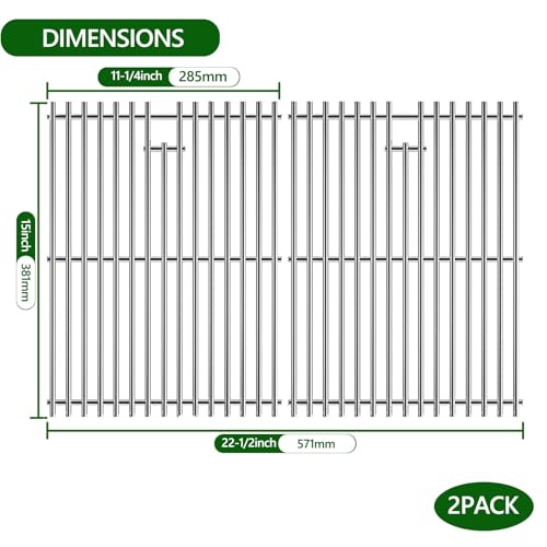 15 inch Cooking Grid Grate for Weber Spirit 200 210 with Side Control